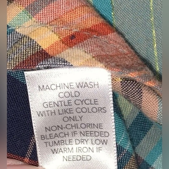 CJ Banks Multicolor Plaid Shirt Women’s Size X 99% Cotton - Picture 5 of 8